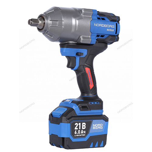 NE806K-1/2 Гайковерт аккумуляторный 1/2&amp;quot;, 21В, 1500 Нм с двумя 6A аккум. и зар. уст-вом, в кейсе
