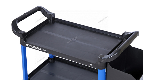 T31B Тележка инструментальная, 3 пластиковые полки, синяя