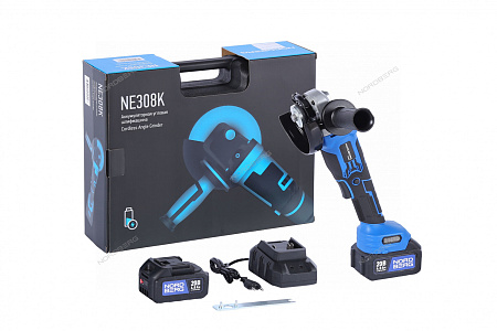 УШМ аккумуляторная NE308K, диам. диска 125 мм, 20В, с 2-мя акб и зар. уст-вом