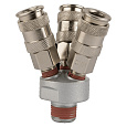Разветвитель V-образный с 3-мя БРС - F1/4" HRS-SMYT
