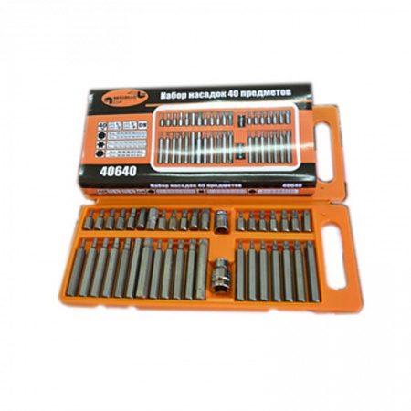 40640 Набор бит 40 пр. Hex/Torx/Spline L=30 мм/L=75 мм АвтоДело