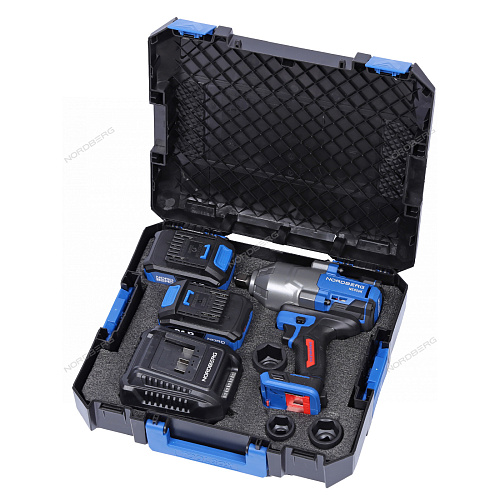 NE806K-1/2 Гайковерт аккумуляторный 1/2&amp;quot;, 21В, 1500 Нм с двумя 6A аккум. и зар. уст-вом, в кейсе