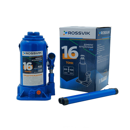 Домкрат бутылочный ROSSVIK V16, г/п 16,0т 