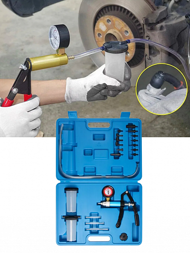 A-7703 Тестер давления и вакуометр, 21 пр. Car Tools