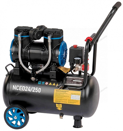 NCEO24/250 Компрессор безмасляный 220 В, ресивер 24 л, 250 л/мин