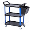 T31B Тележка инструментальная, 3 пластиковые полки, синяя