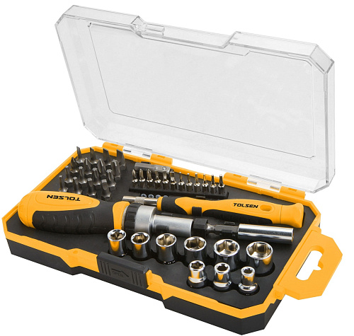 TT20041 Набор вставок-бит 1/4&amp;quot;, PH, PZ, HEX, TORX, SLOTTED, 42 пр