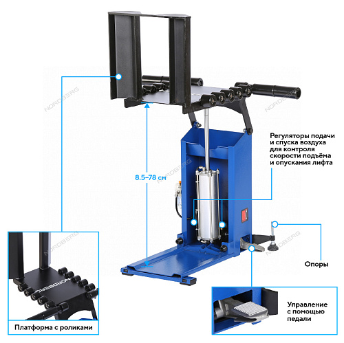 NTL20 Лифт для колес к шиномонтажным станкам