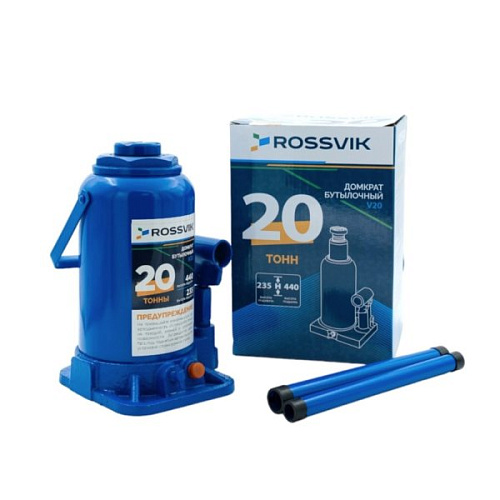 Домкрат бутылочный ROSSVIK V20, г/п 20,0т 