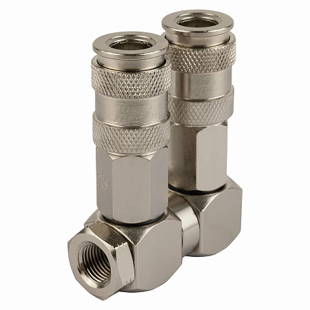 Разветвитель с 2-мя вращающимися БРС - F1/4" HRS-SRL