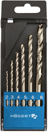 Набор сверл по металлу, Со5%, 6 шт. HT6D186